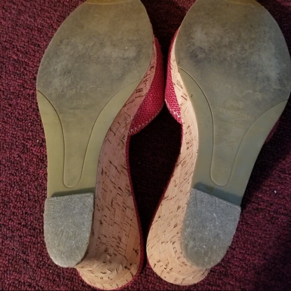Unisa Laci Red Cork Wedge Sandals - Picture 4 of 4